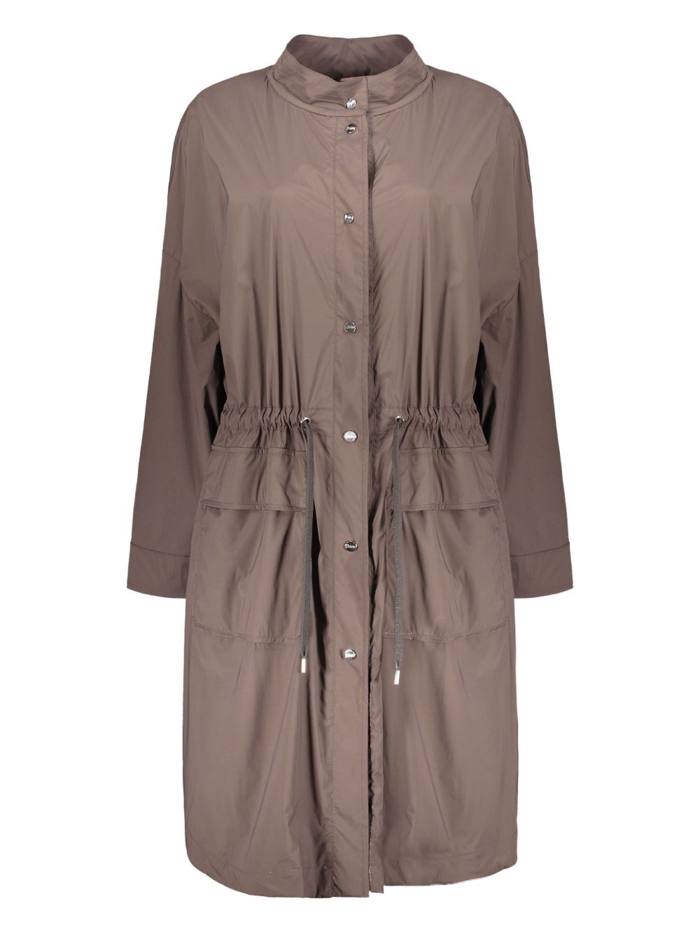 Drawstring waist parka coat - Green