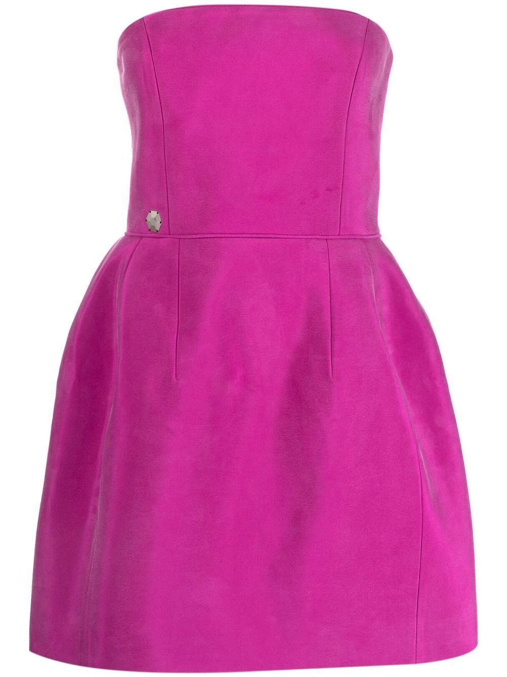 Strapless silk mini dress - Black