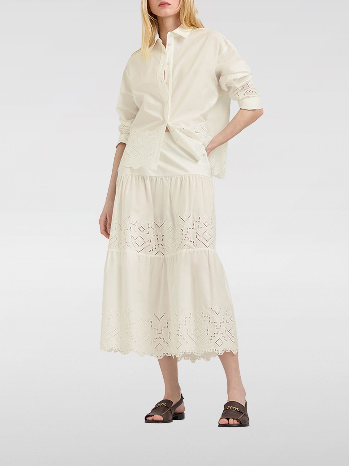MOMONÌ Skirt Woman color Cream