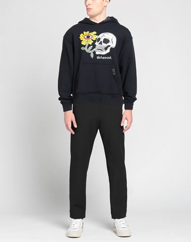 Man Sweatshirt Black Size M Cotton