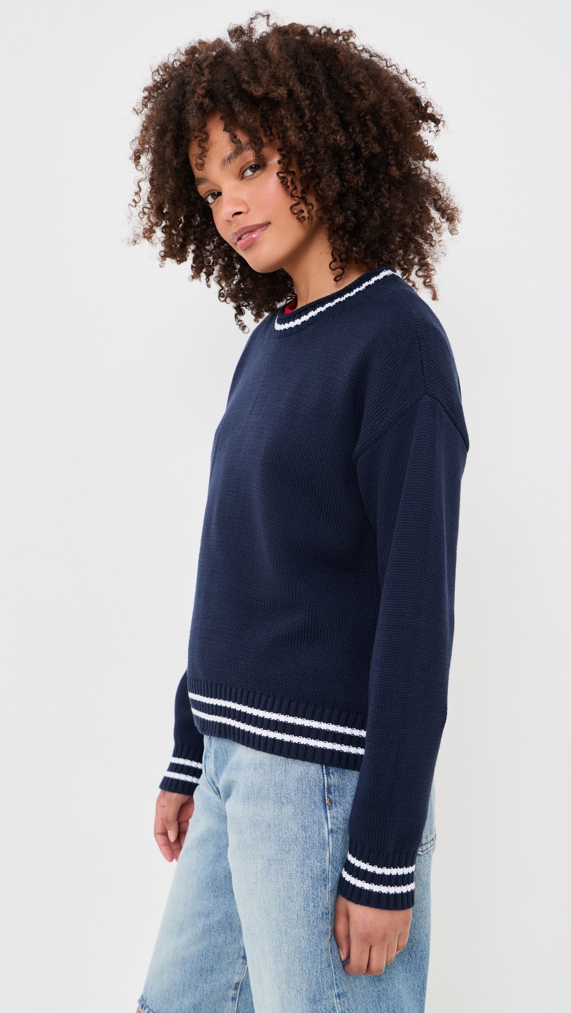 Cherry On Top Sweater Navy/White/Cherry