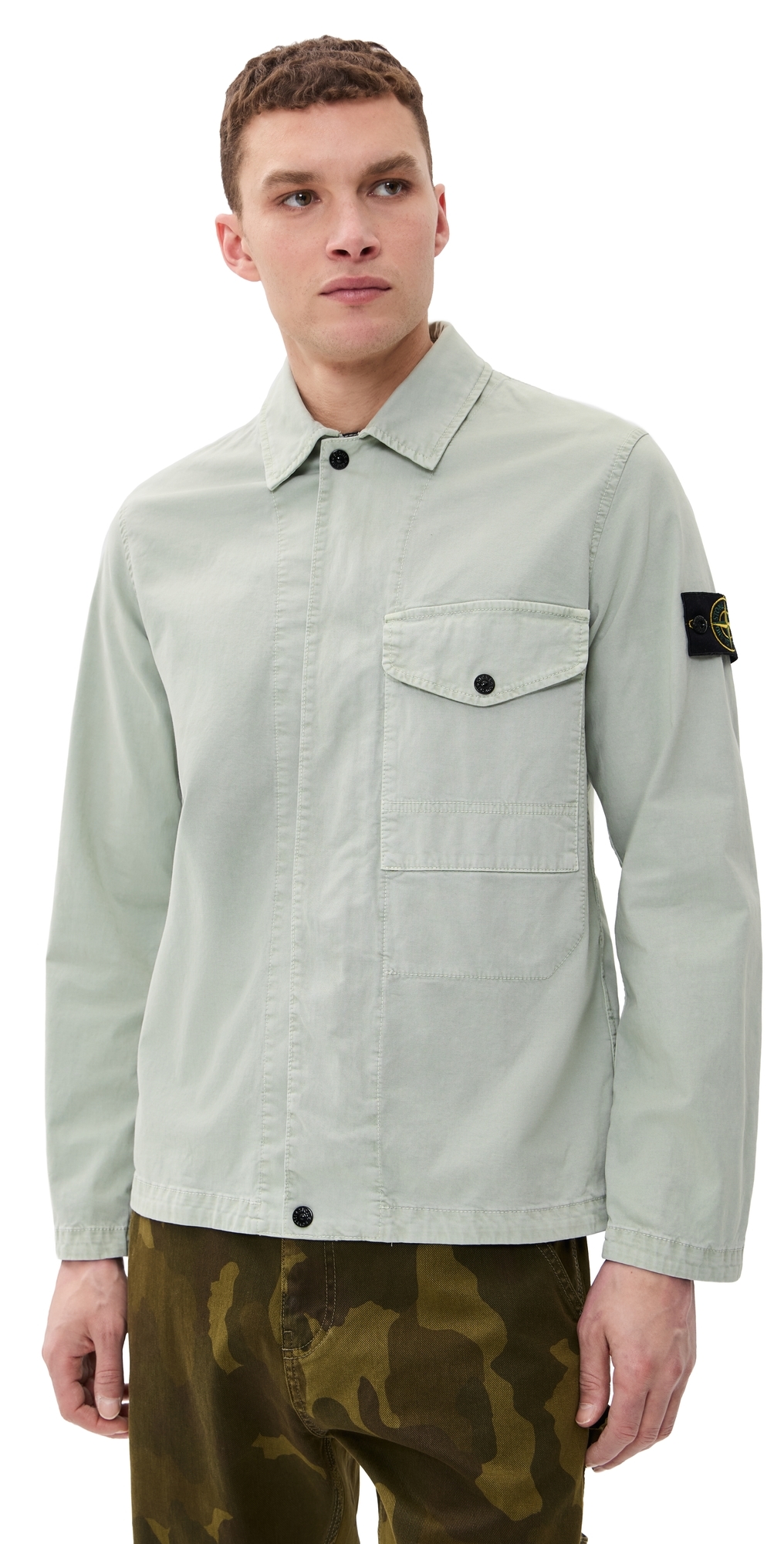 Garment Dyed Overshirt Sage