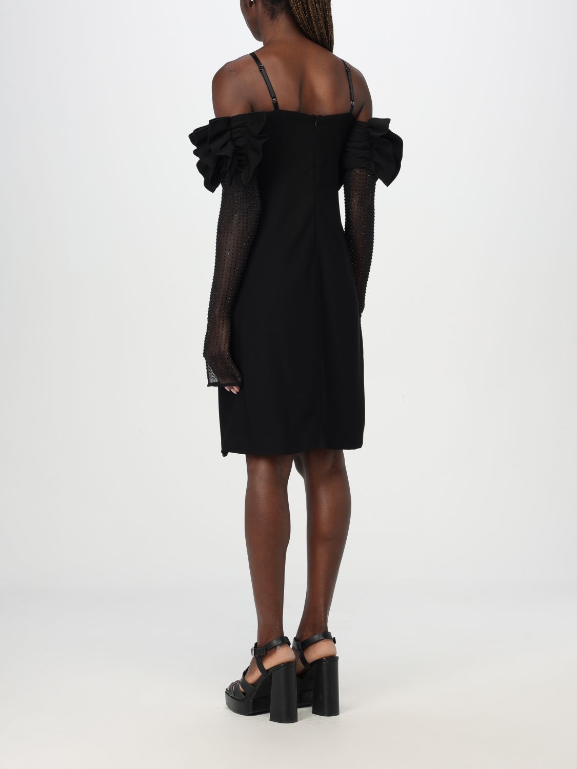 Off-shoulder mini dress - Black