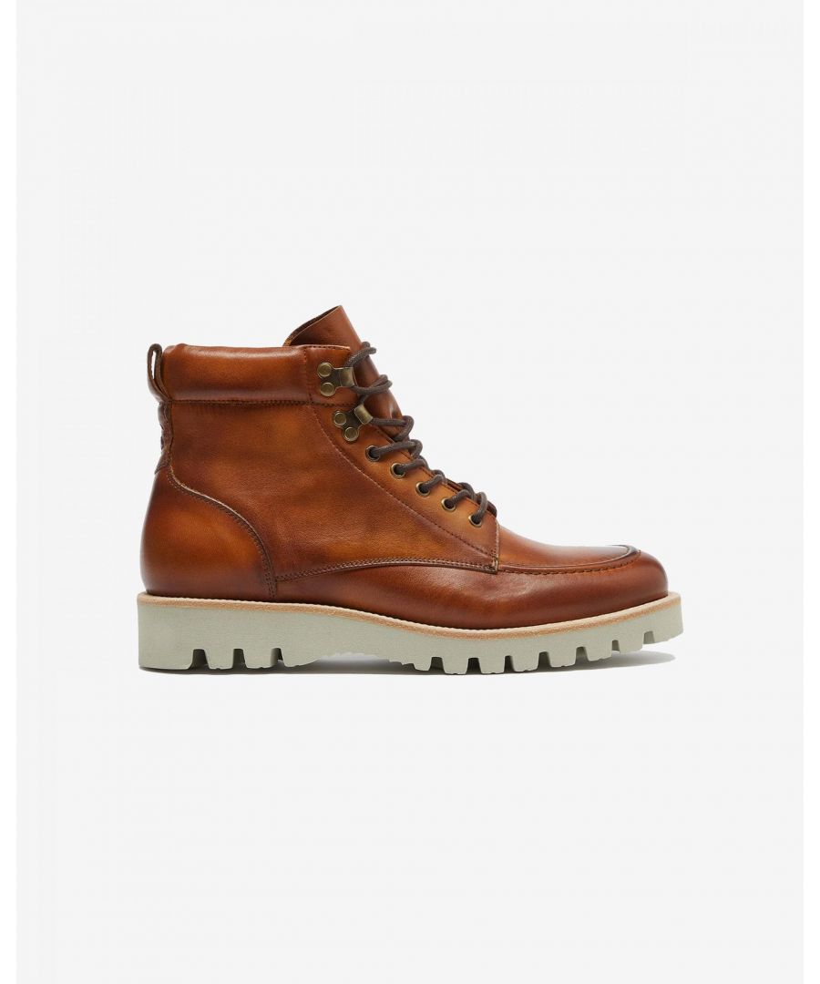 Oliver Sweeney Olivere Bolhas Mens Moc Toe Boots - Tan Leather