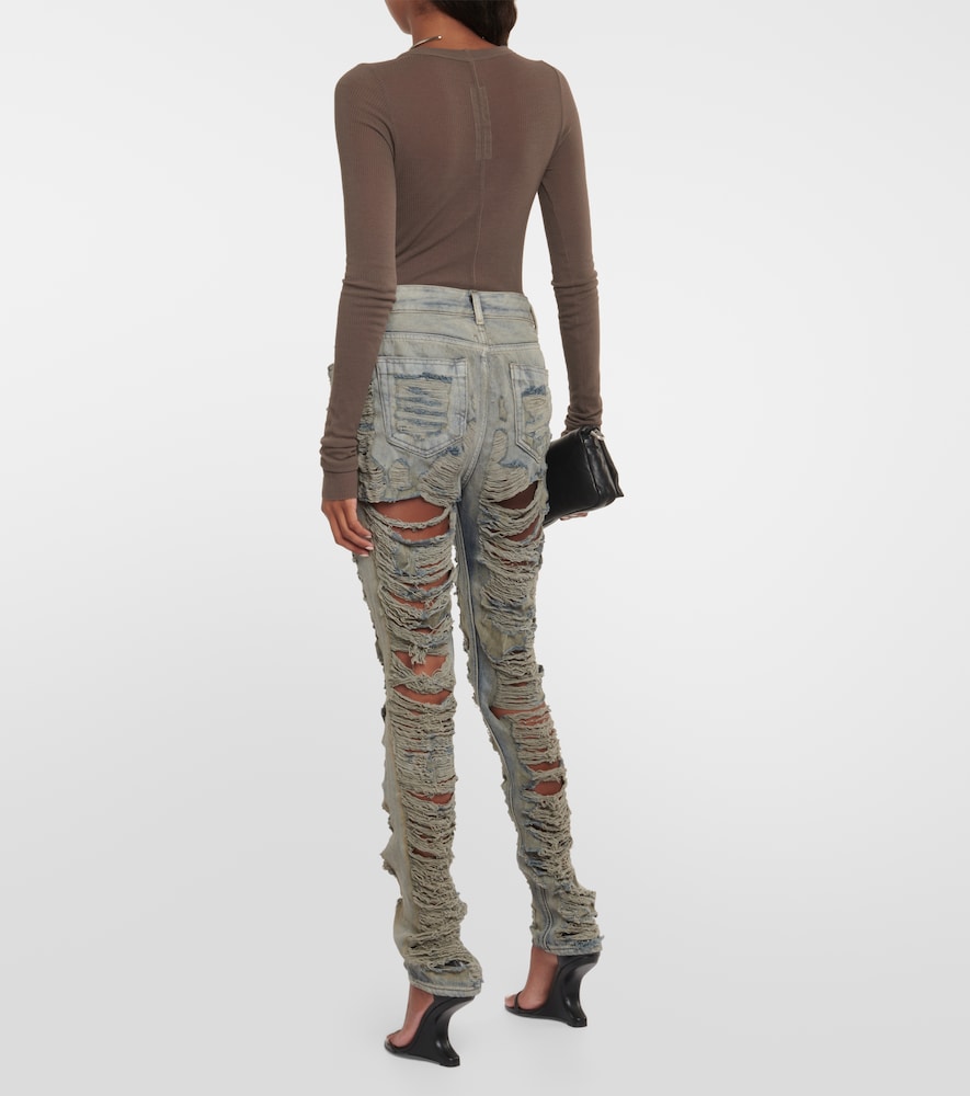 DRKSHDW distressed low-rise jeans