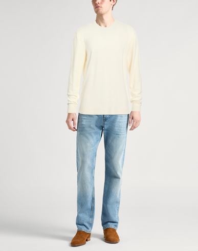 Man Sweater Ivory Size 44 Virgin Wool