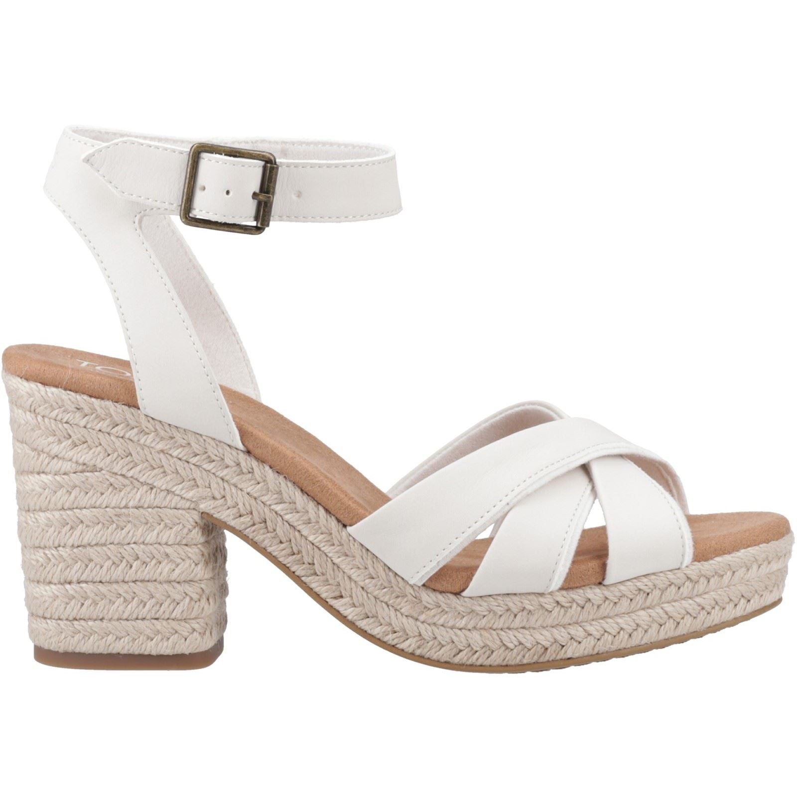 Toms Majorca Strappy Leather Women's Light Sand Hee