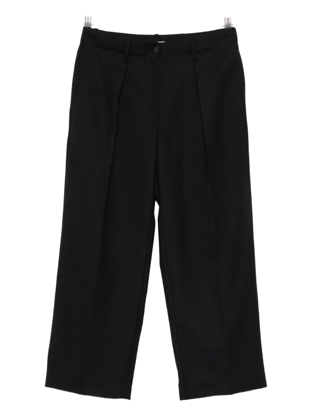 Pleated wool trousers - Blue