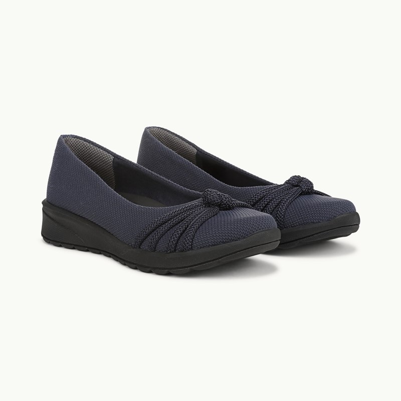 Stride Gaines Skimmer Shoes Navy Blazer Stretch Fabric