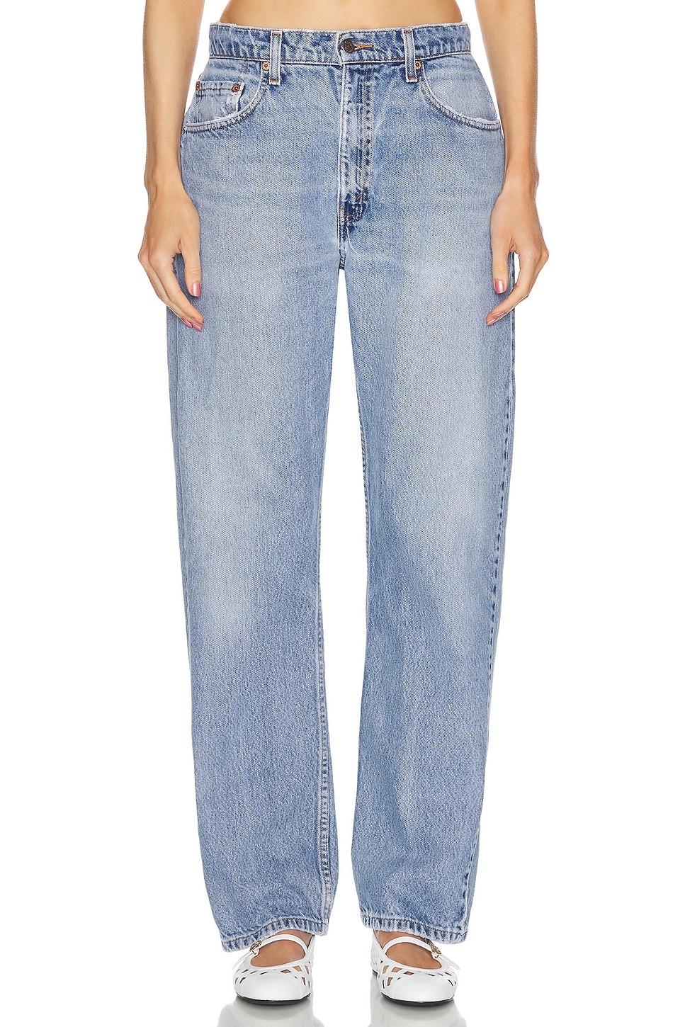 Aligrace Vintage Ultra Baggy Jeans in Denim-Light
