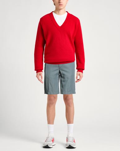 Man Shorts & Bermuda Shorts Grey Size 31 Cotton