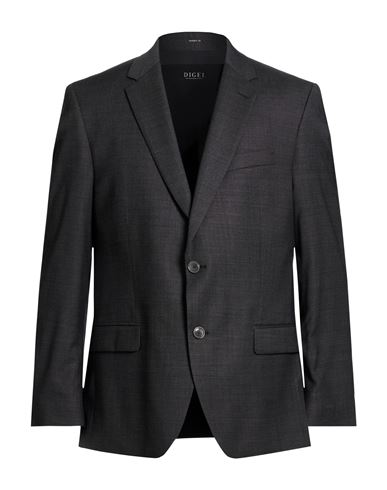Man Blazer Charcoal Size 42 Virgin Wool, Elastane