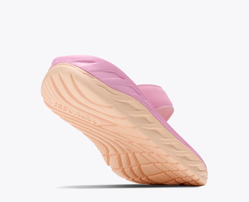 HOKA Women's ORA Recovery Flip-Flops in Bubble Gum/Tangerine Glow