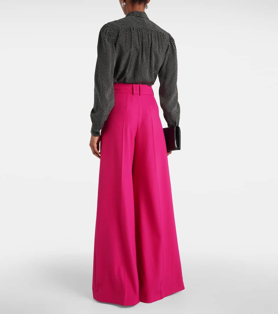 High-rise wide-leg pants