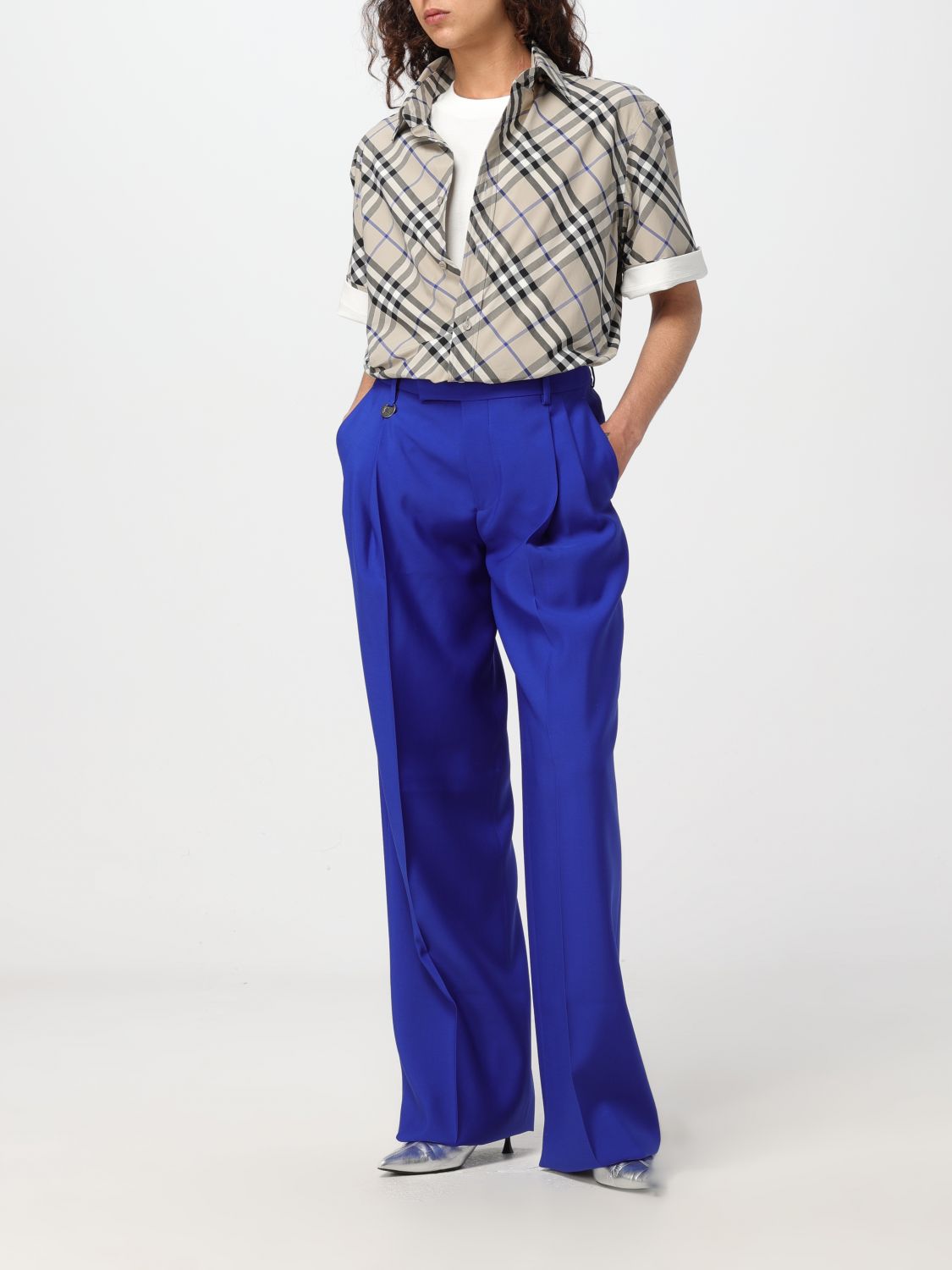 Pants Woman color Blue