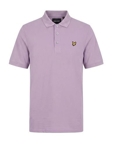 Man Polo shirt Lilac Size S Cotton, Elastane