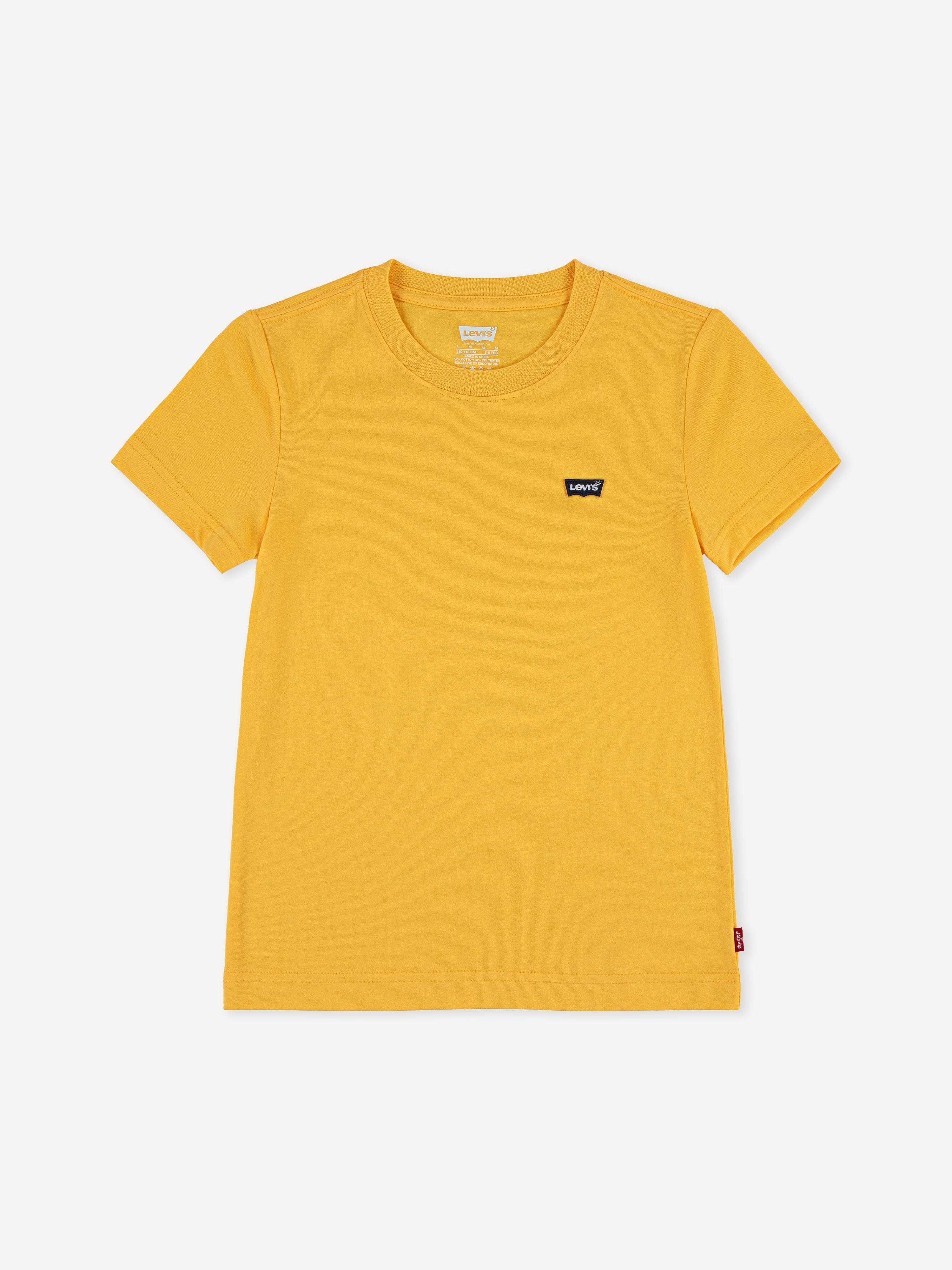 Levi's Kids Wear Boys Batwing Chest Hit T-Shirt in Yellow 10 Yrs