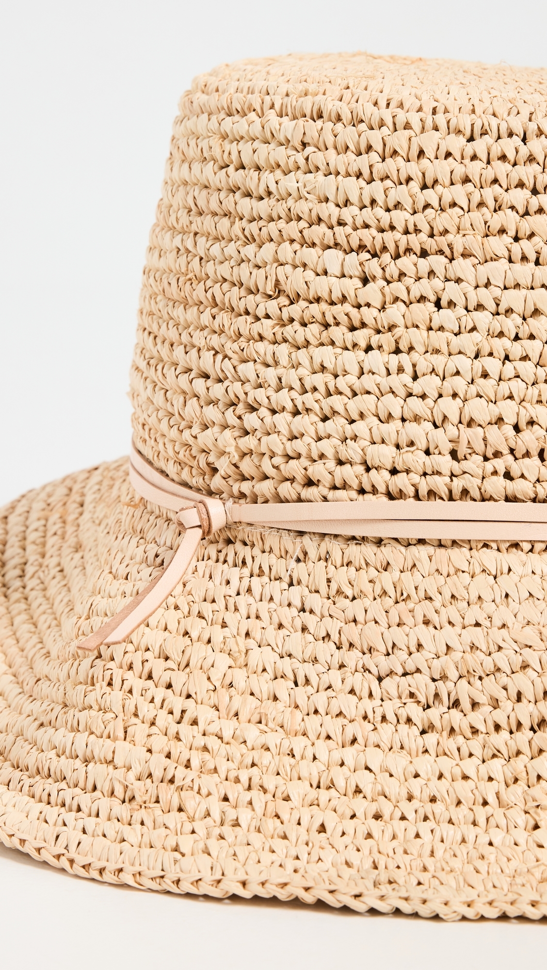 Betty Crochet Bucket Hat Natural/Tan One Size