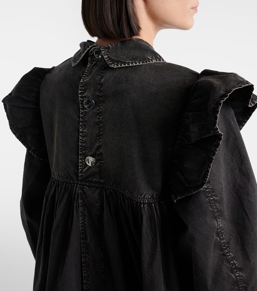 Ruffled cotton minidress