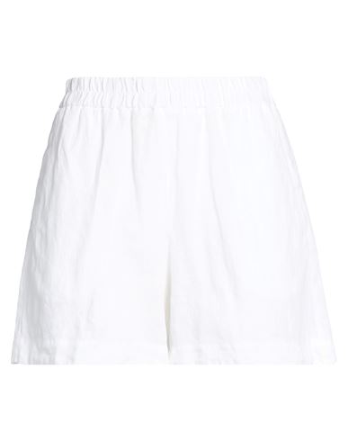 Woman Shorts & Bermuda Shorts White Size 6 Linen