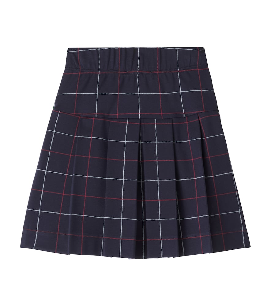 Checked pleated skirt
