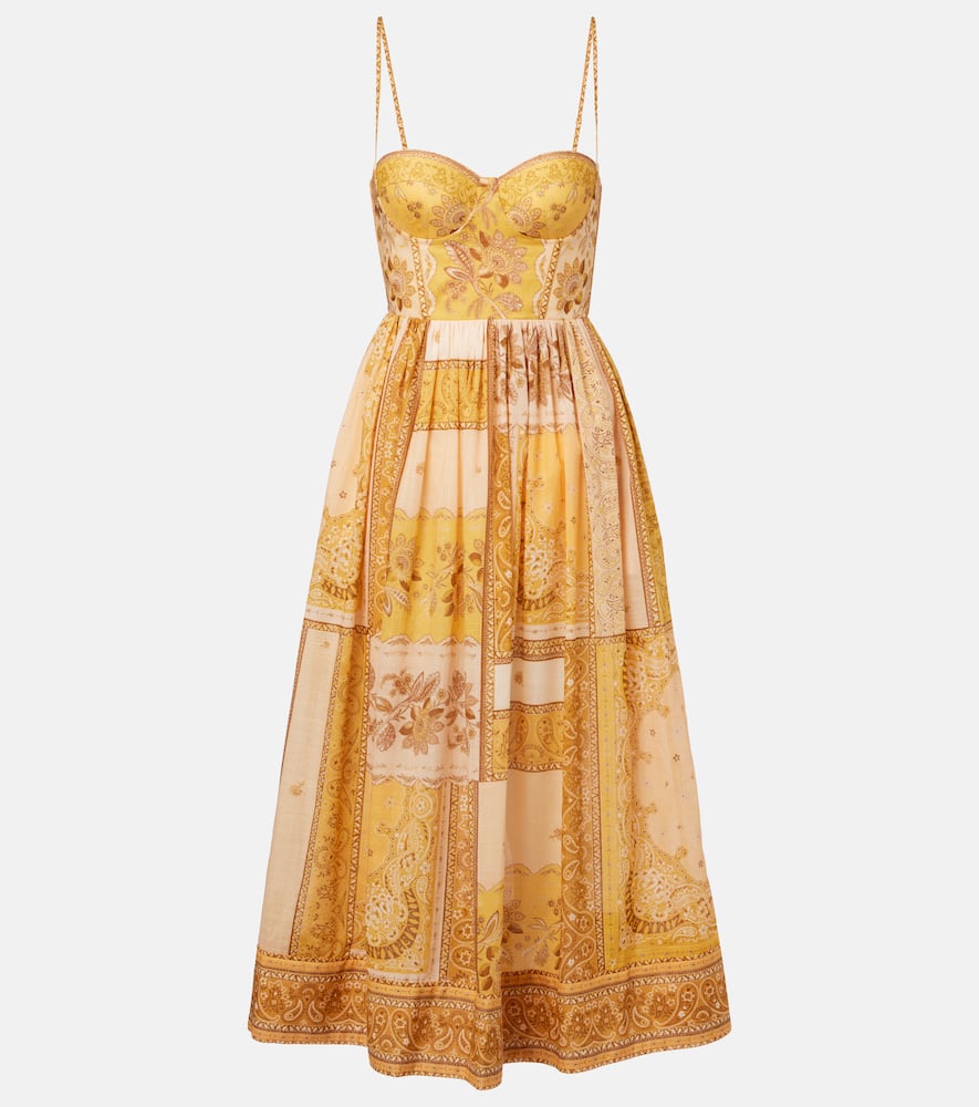 Lucky shirred cotton corset dress