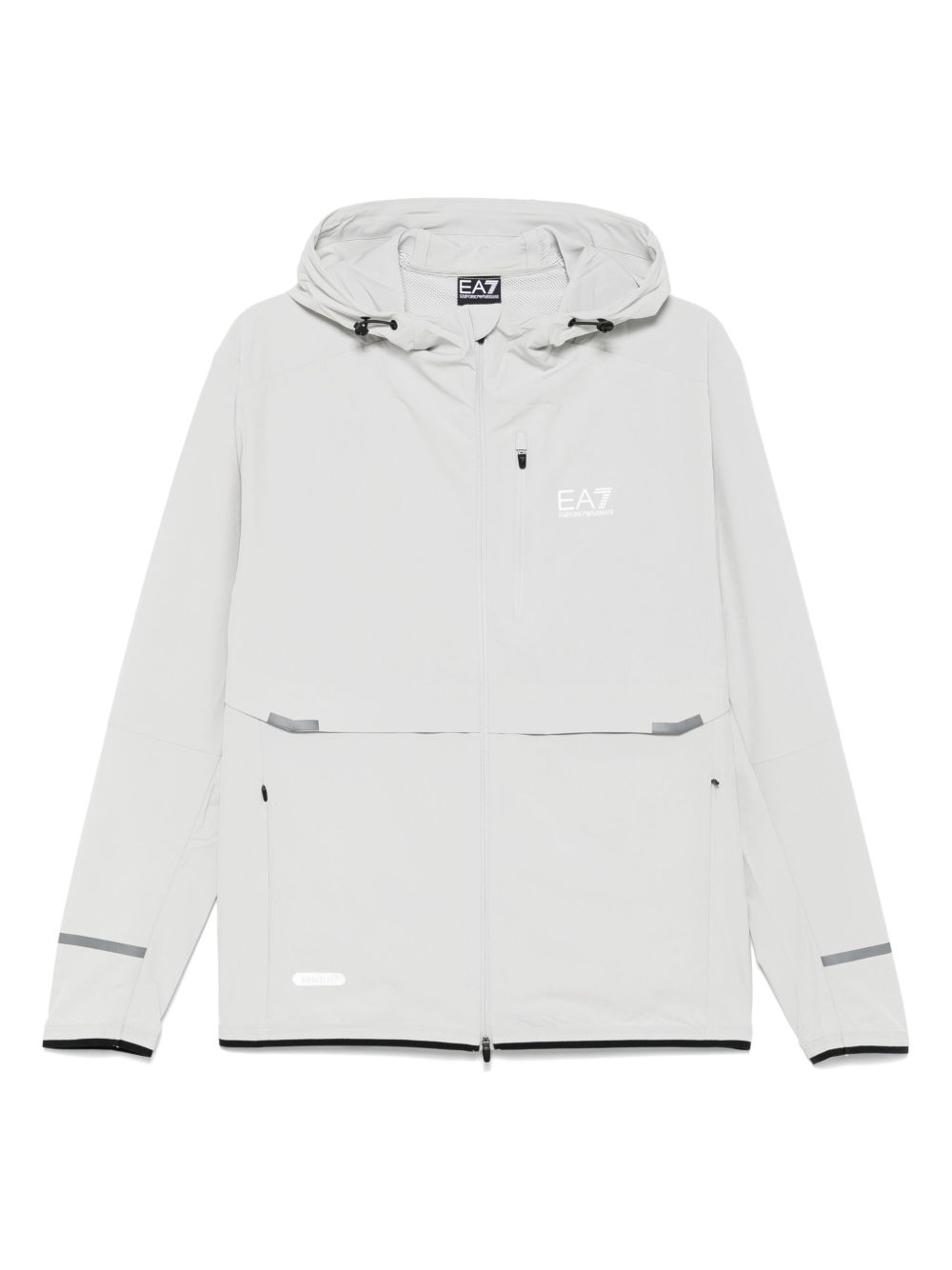 Ea7 Emporio Armani logo-print jacket - Grey