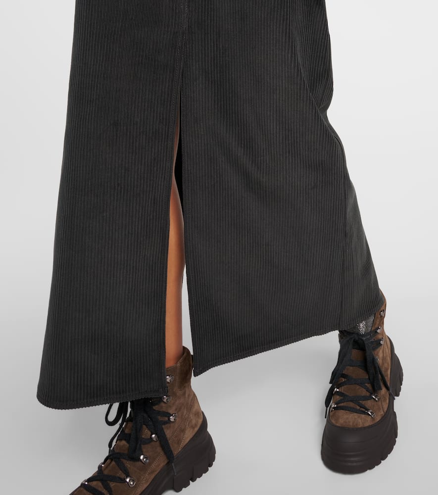Cotton corduroy maxi skirt
