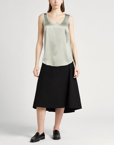 Woman Top Sage green Size M Silk, Elastane
