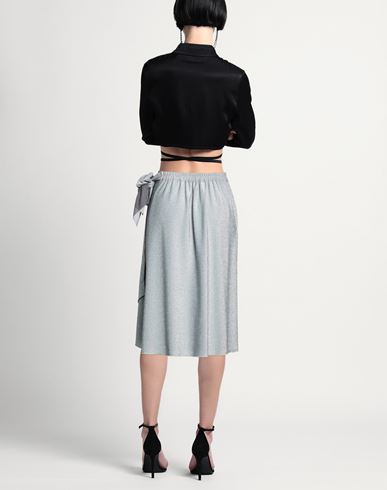 Pièce. Piece Of White Woman Midi skirt Silver Size 8 Polyamide