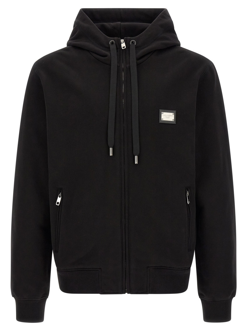 Dolce&Gabbana - hooded sweatshirt drawstring hood zip pocket