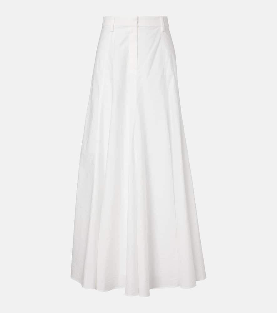Cotton-blend maxi skirt