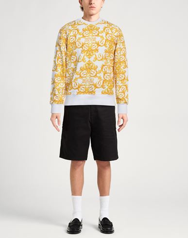 Versace Jeans Couture Man Sweatshirt White Size M Cotton, Elastane