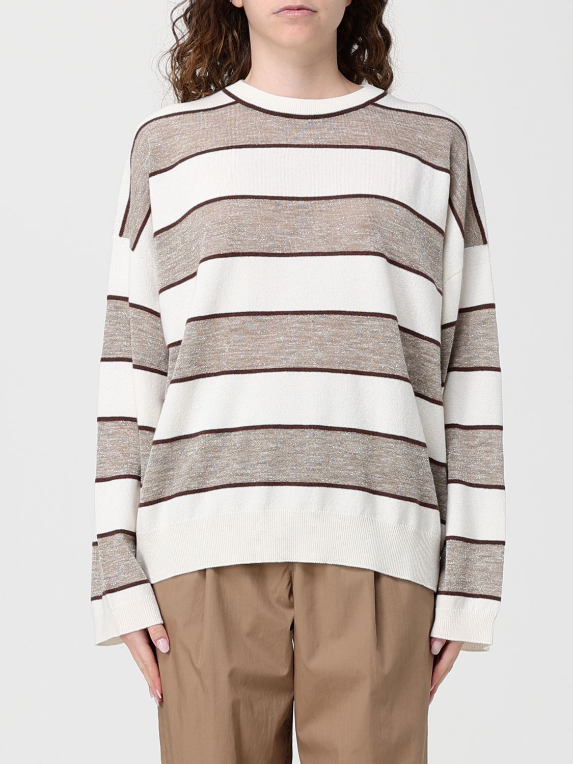 Sweatshirt Woman color Brown
