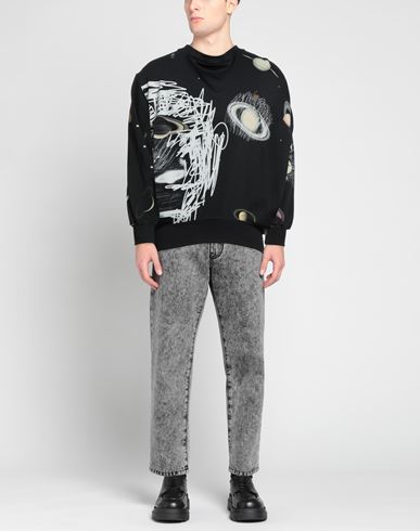 Man Sweatshirt Black Size L Polyamide, Cotton