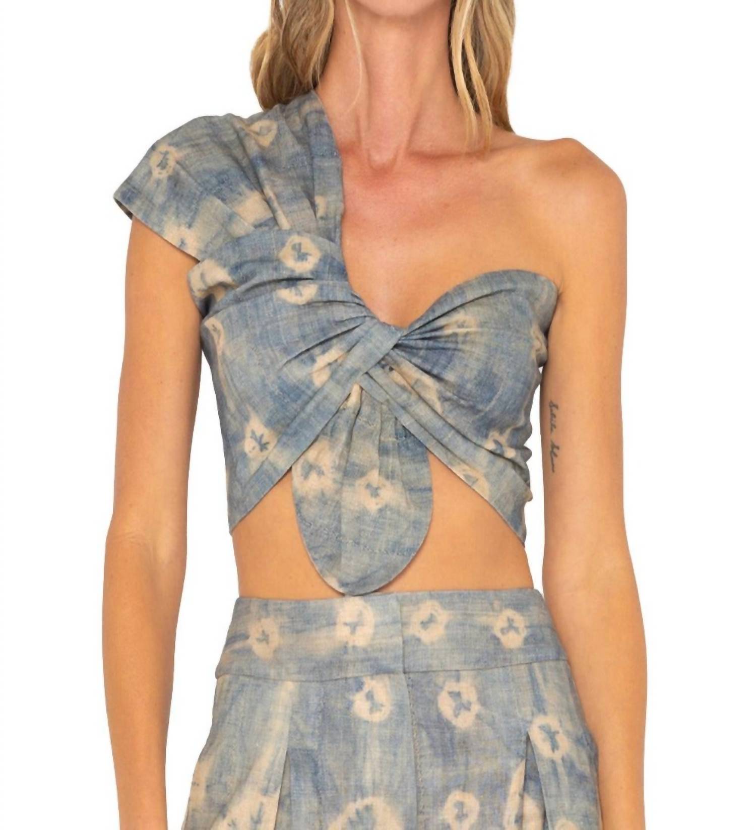 Sol Top In Blue Shibori