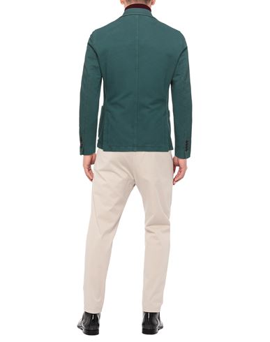 Man Blazer Dark green Size 38 Cotton, Elastane