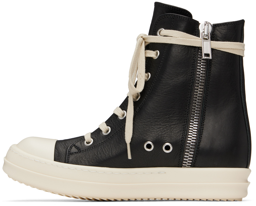Rick Owens Black Porterville Washed Calf Sneakers