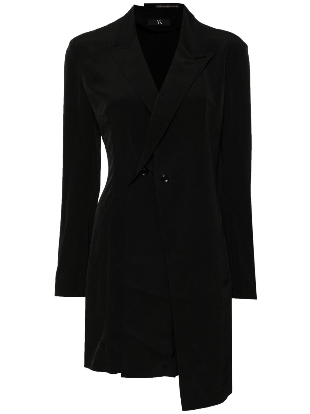 Asymmetric double-front blazer - Black
