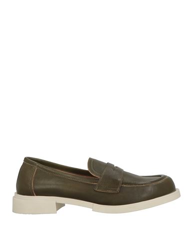 Woman Loafers Military green Size 11 Leather