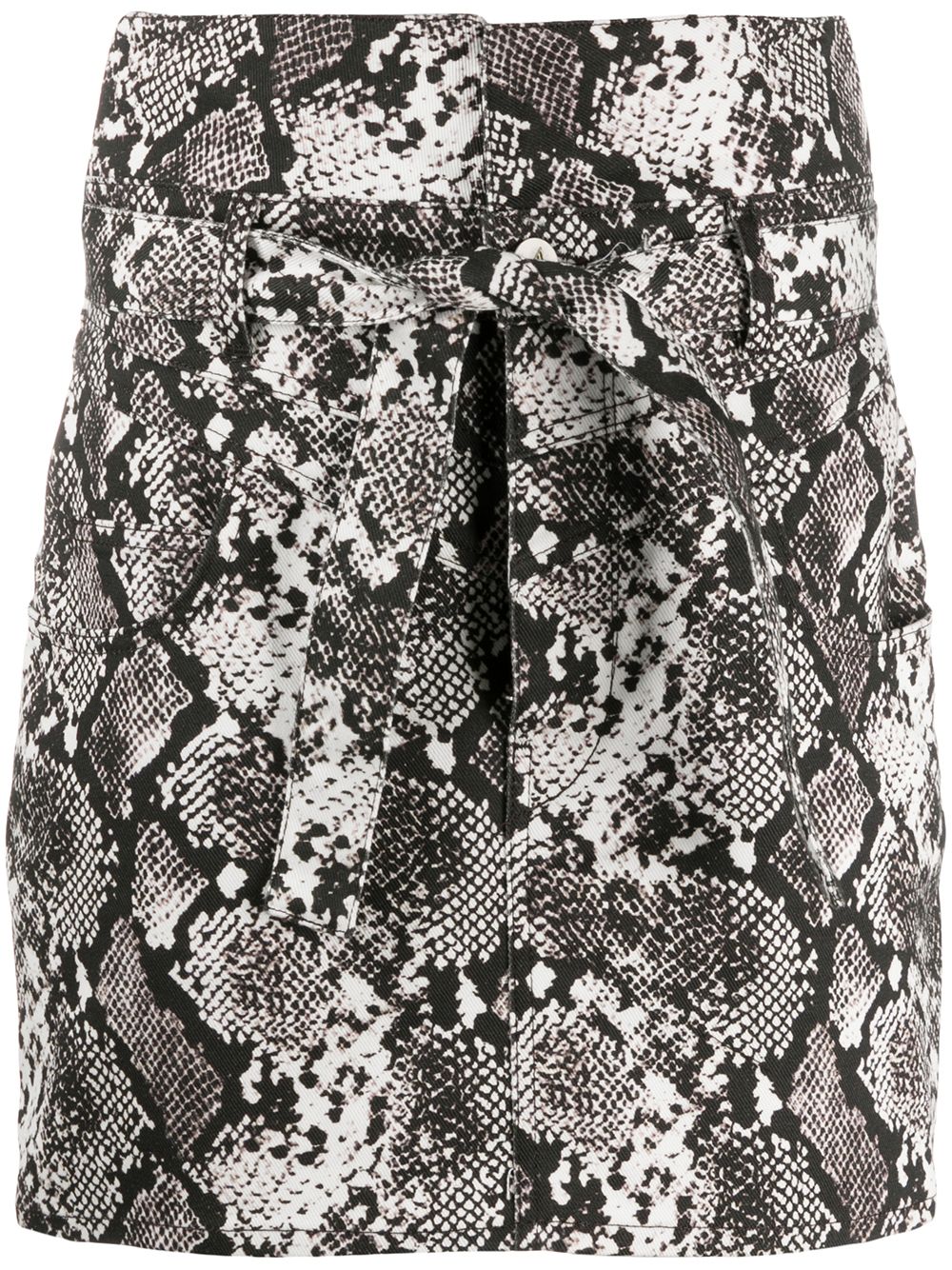 Snakeskin print mini skirt - Grey