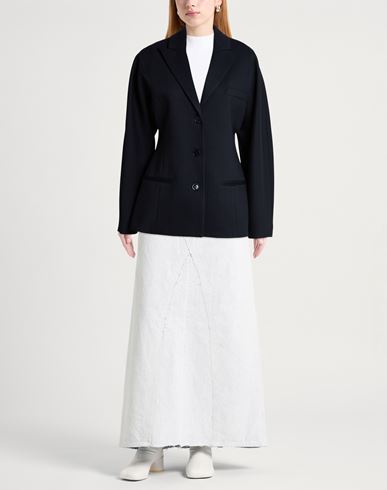 Woman Blazer Midnight blue Size M Viscose, Polyester, Nylon, Elastane