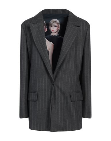 Woman Blazer Charcoal Size 12 Polyester, Viscose, Elastane