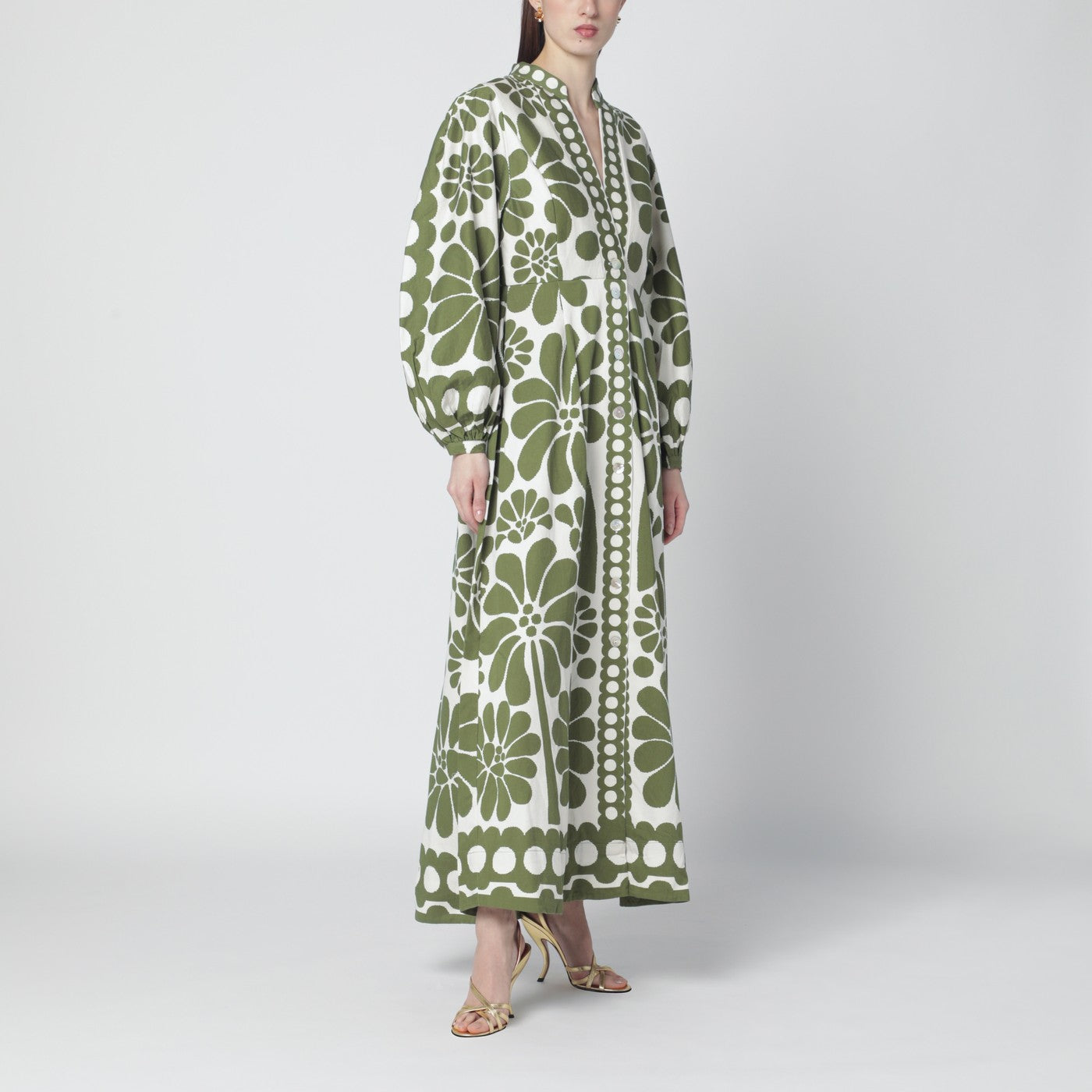 Palermo dress with green print