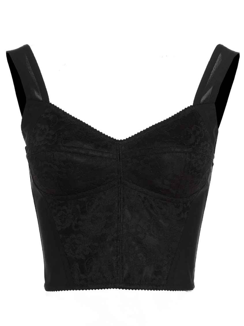 Floral lace bustier top
