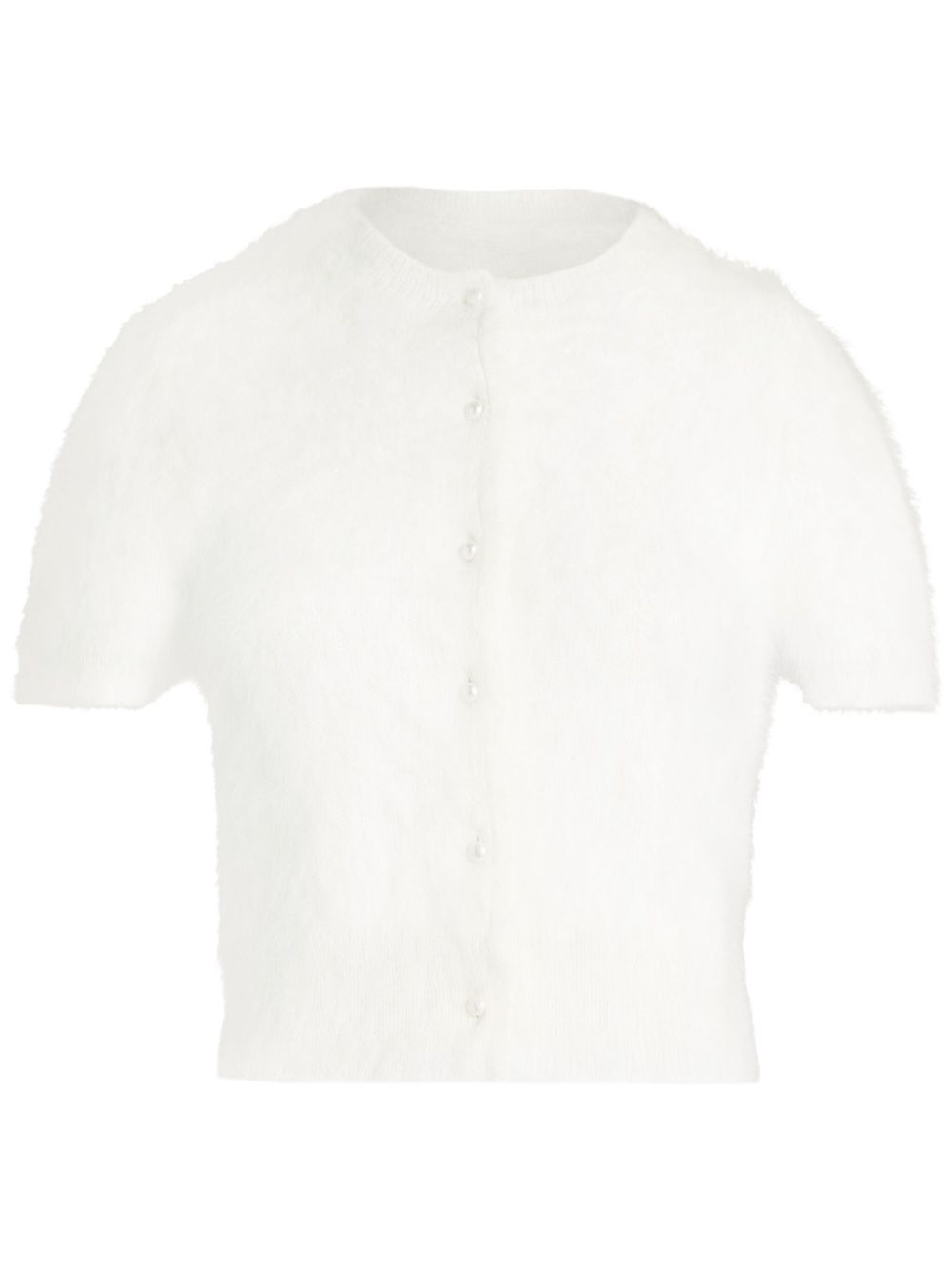 -Cardigan Girocollo In Angora-Donna