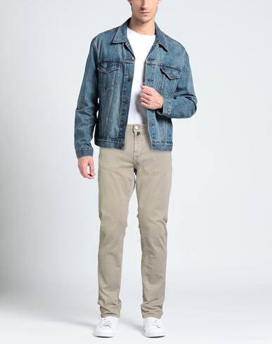 Man Jeans Khaki Size 37 Cotton, Polyester, Elastane