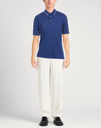 Man Polo shirt Blue Size 42 Cotton