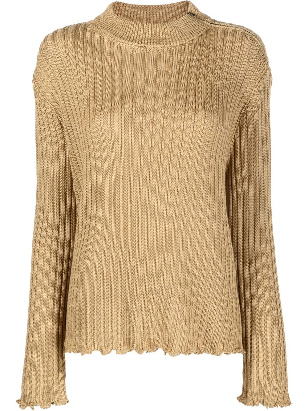Ribbed high neck jumper