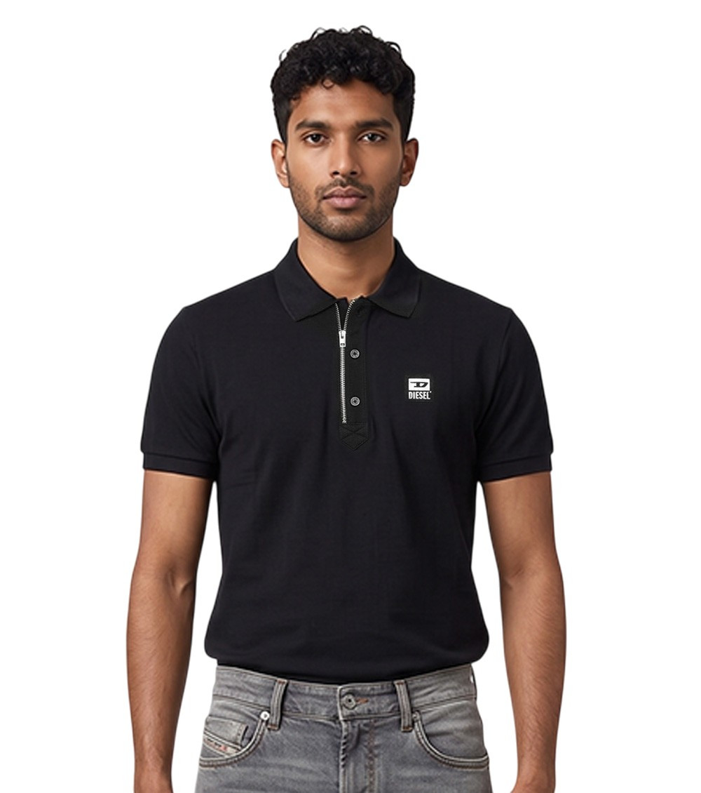 Black Shirt Collar Polo